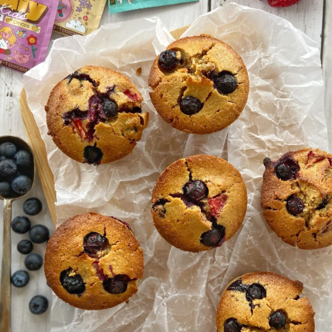 MUFFINS DE FRUTOS ROJOS PARA EL SISTEMA INMUNE 🍓🍓