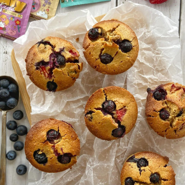 MUFFINS DE FRUTOS ROJOS PARA EL SISTEMA INMUNE 🍓🍓
